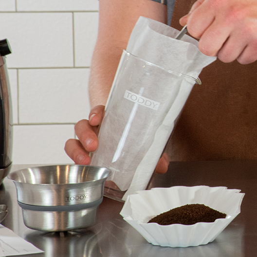 Toddy Cupping kit with filter ready for coffee